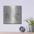 'Gracefully Blue III' by James Wiens – Metal Wall Art, 12x12 room view