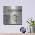 'Gracefully Blue IV' by James Wiens – Metal Wall Art, 12x12 room view