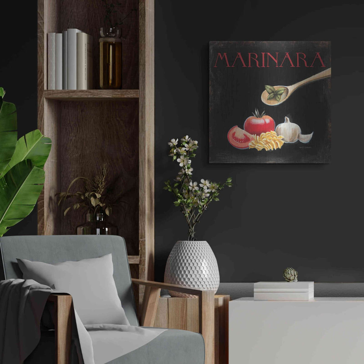 'Italian Cuisine IV' by Marco Fabiano – Metal Wall Art, 24x24 room view