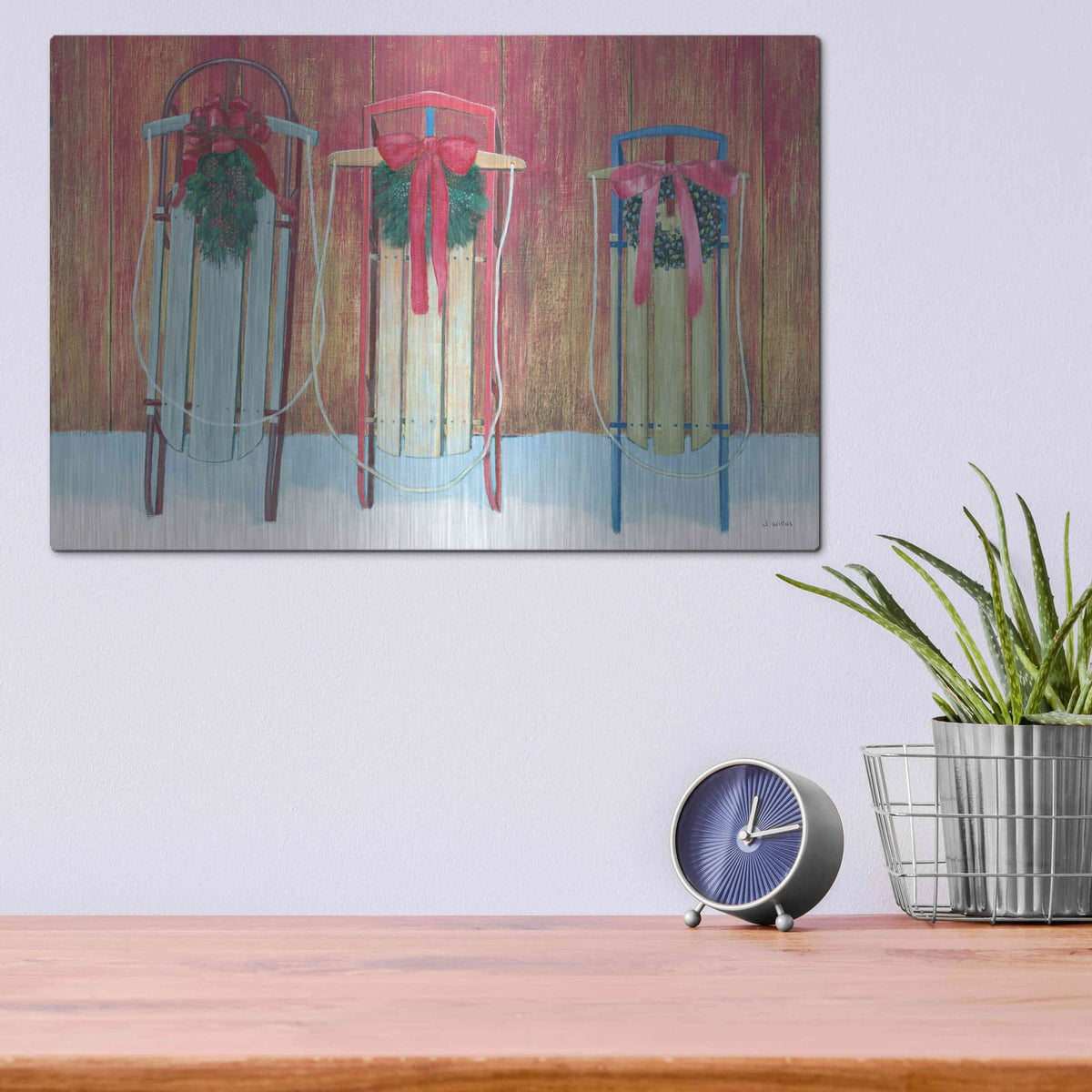 'Christmas Affinity V' by James Wiens – Metal Wall Art, 16x12 room view