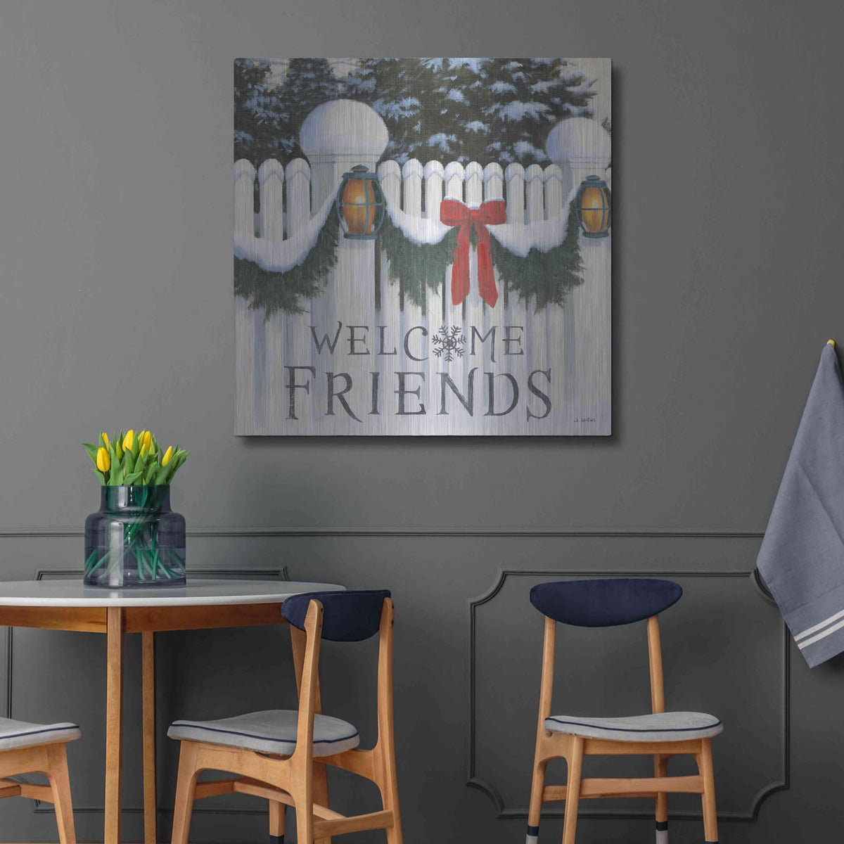 'Christmas Affinity VIII' by James Wiens – Metal Wall Art, 36x36 room view