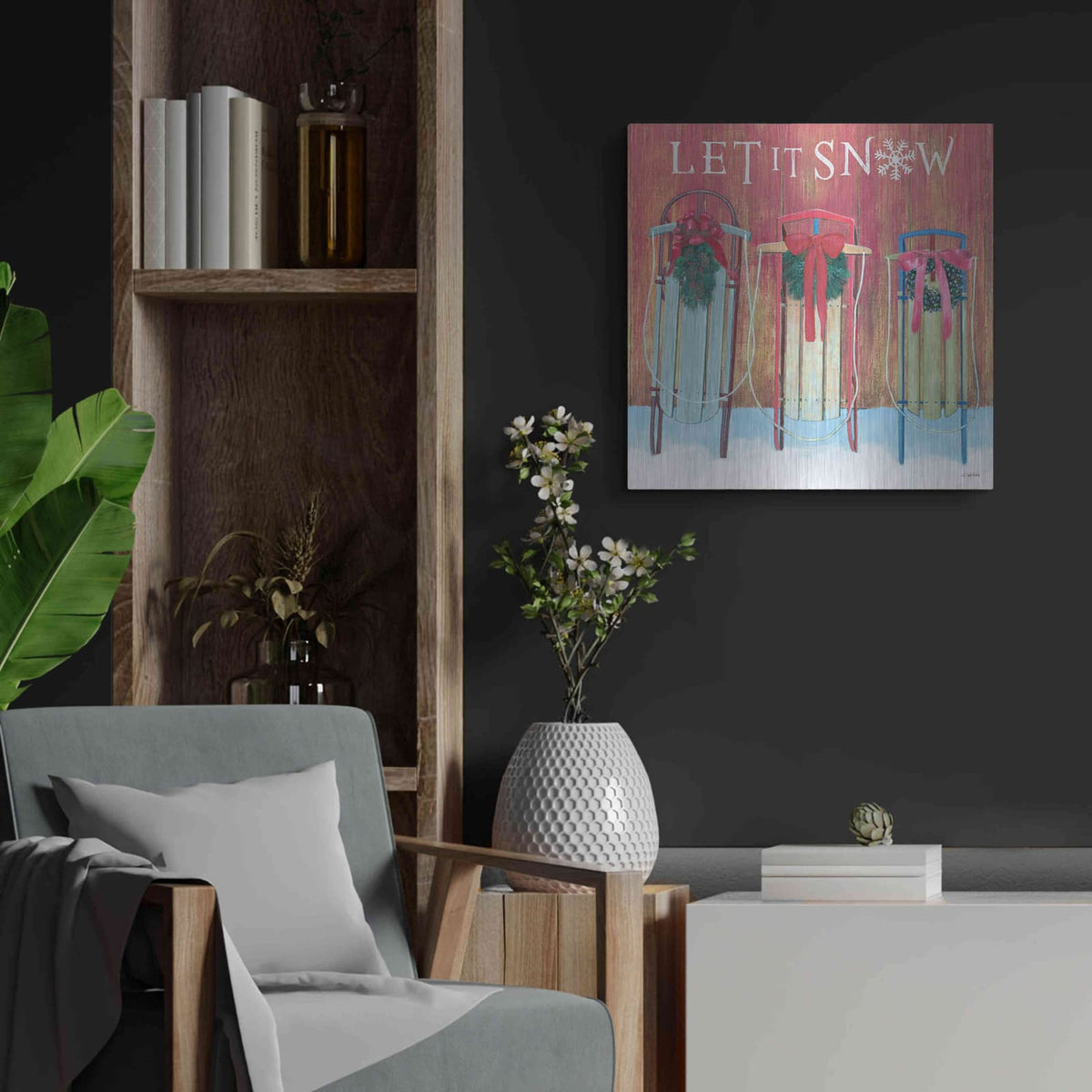 'Christmas Affinity IX' by James Wiens – Metal Wall Art, 24x24 room view