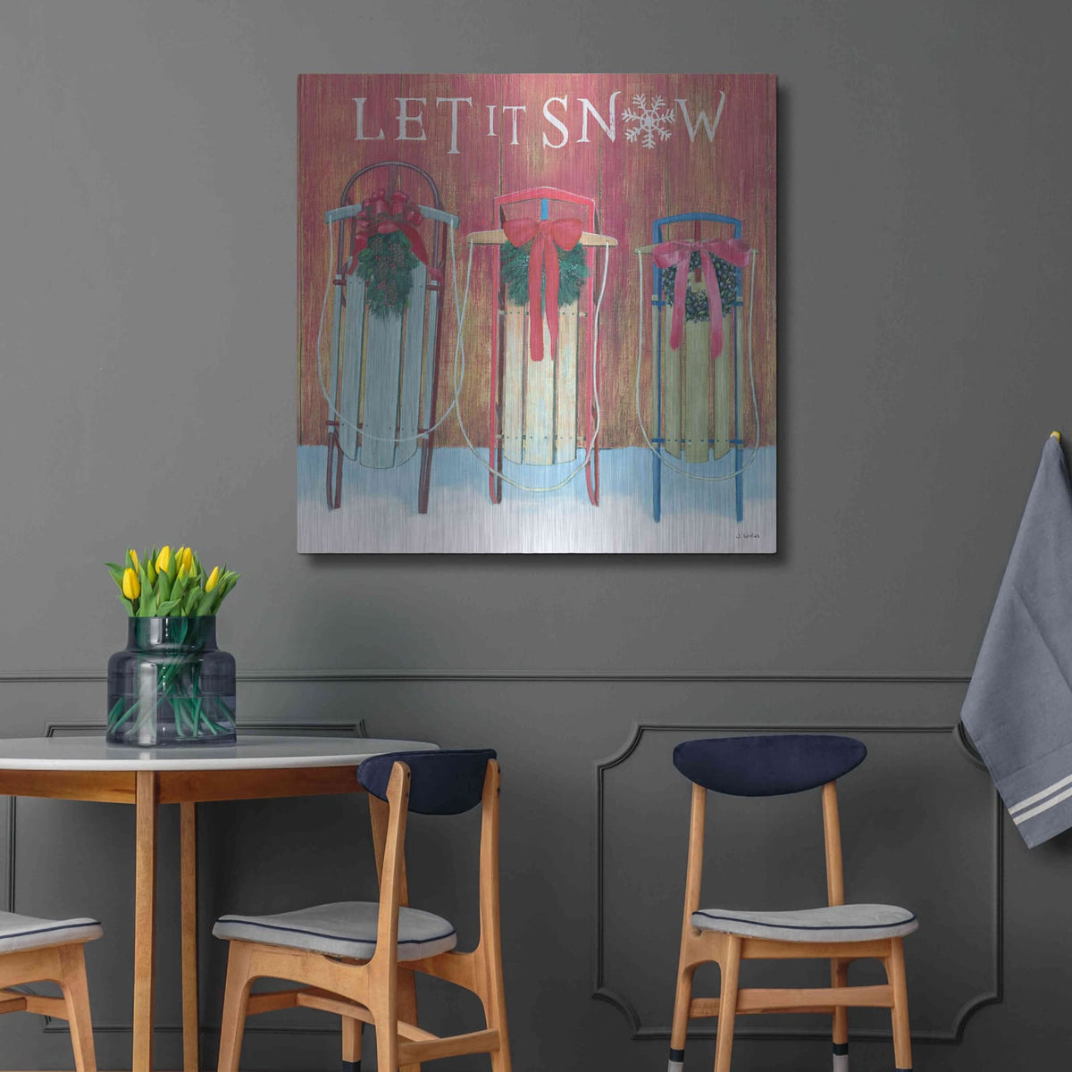 'Christmas Affinity IX' by James Wiens – Metal Wall Art, 36x36 room view