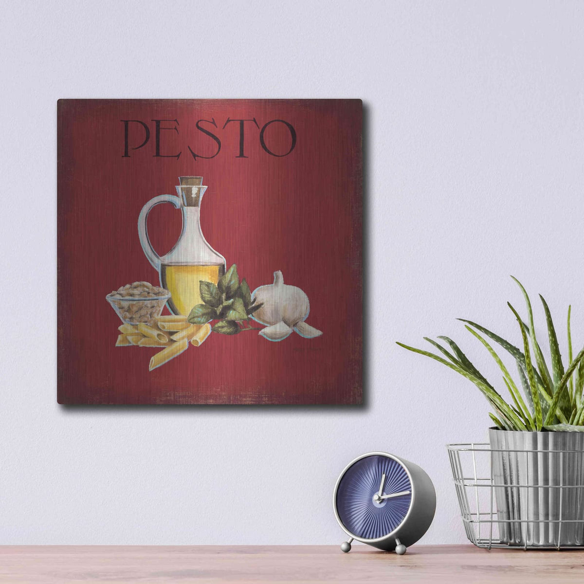 'Italian Cuisine II' by Marco Fabiano – Metal Wall Art, 12x12 room view