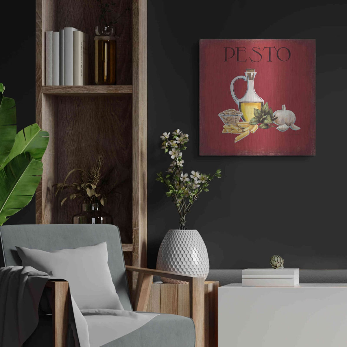 'Italian Cuisine II' by Marco Fabiano – Metal Wall Art, 24x24 room view