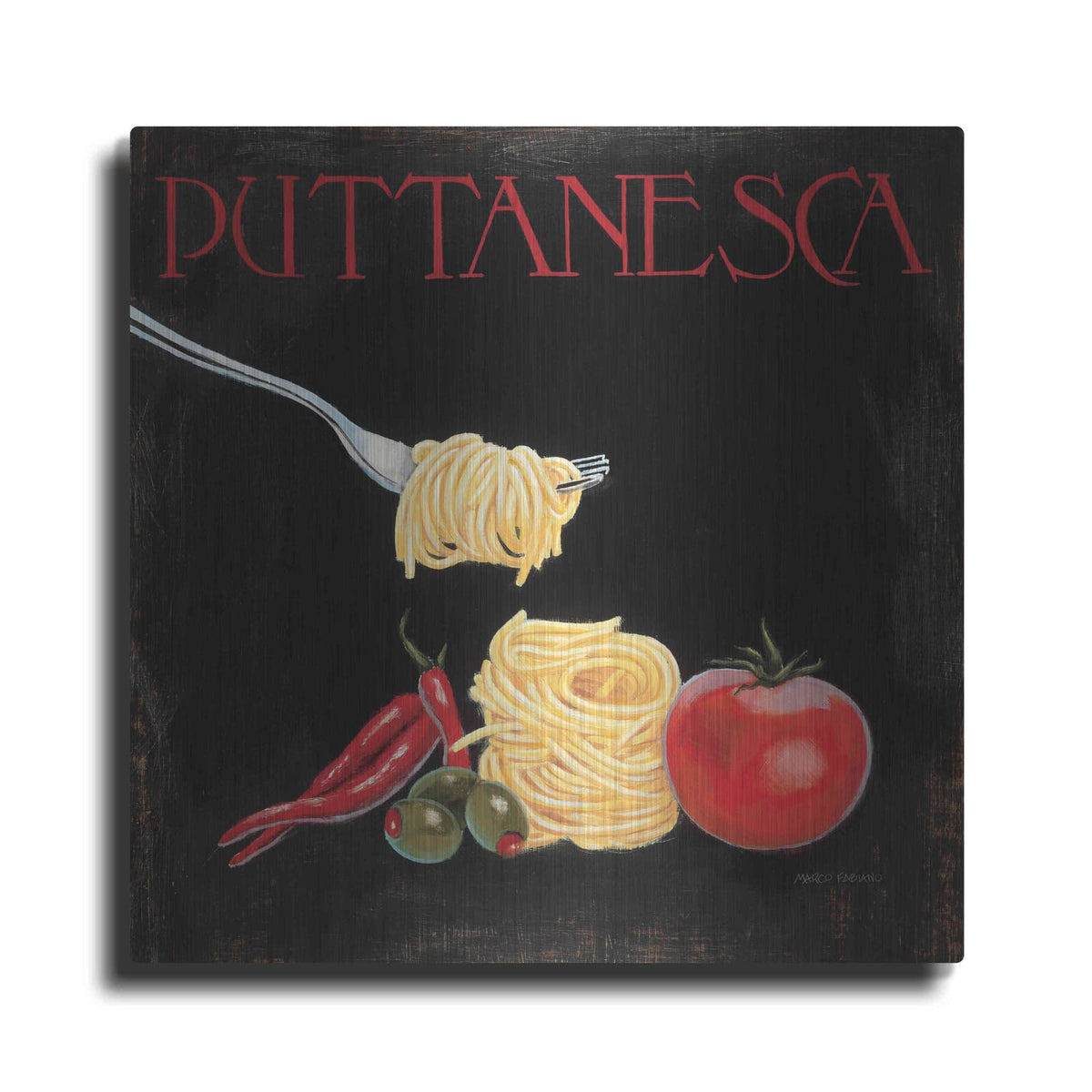 'Italian Cuisine I' by Marco Fabiano – Metal Wall Art