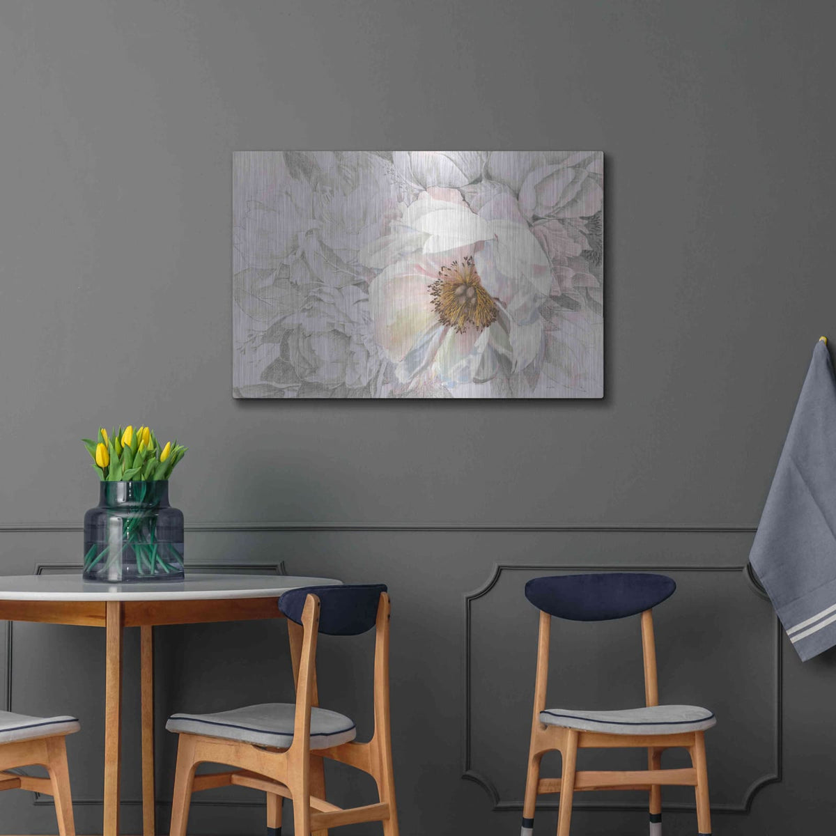 'Blooming Sketch' by James Wiens – Metal Wall Art, 36x24 room view