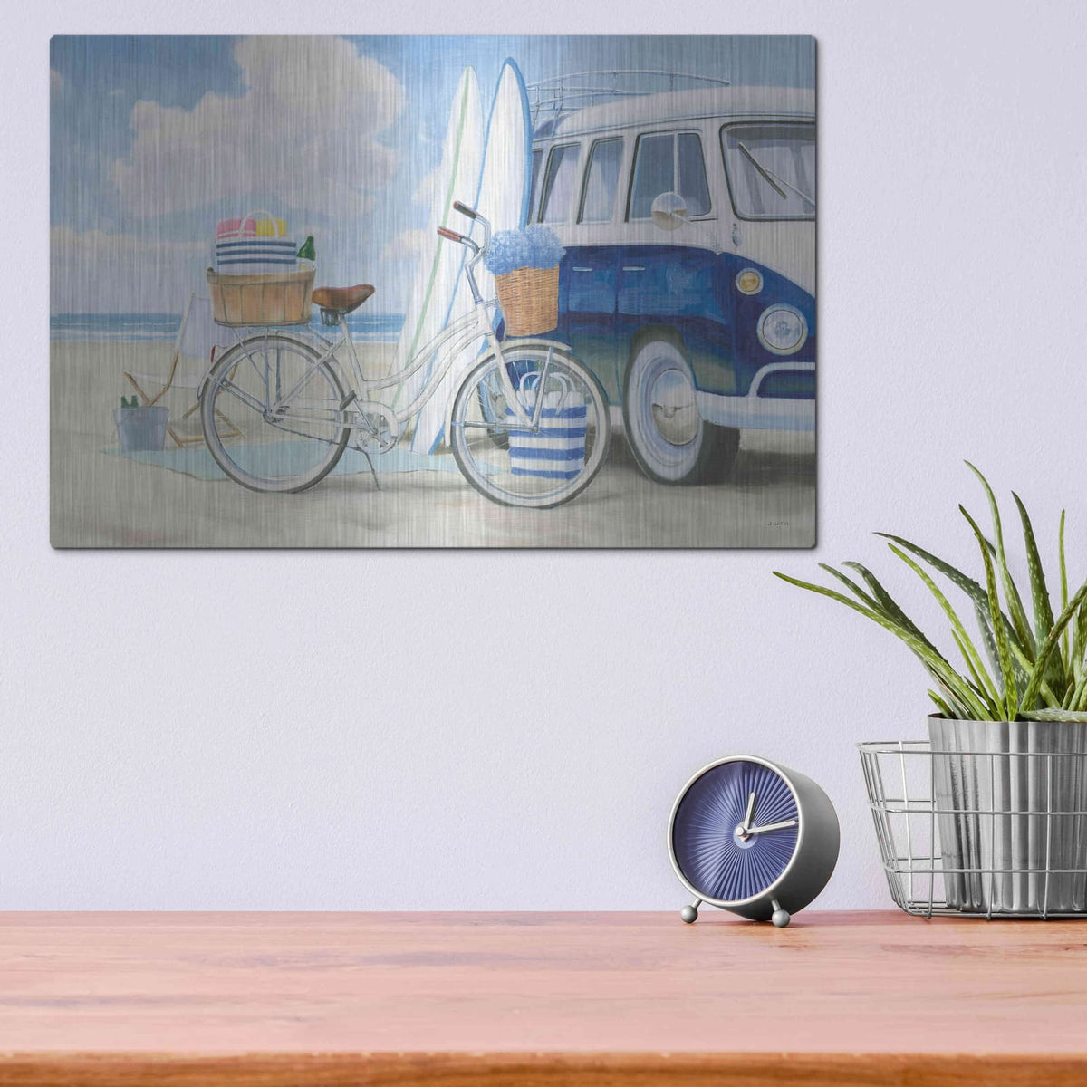 'Beach Time I' by James Wiens – Metal Wall Art, 16x12 room view