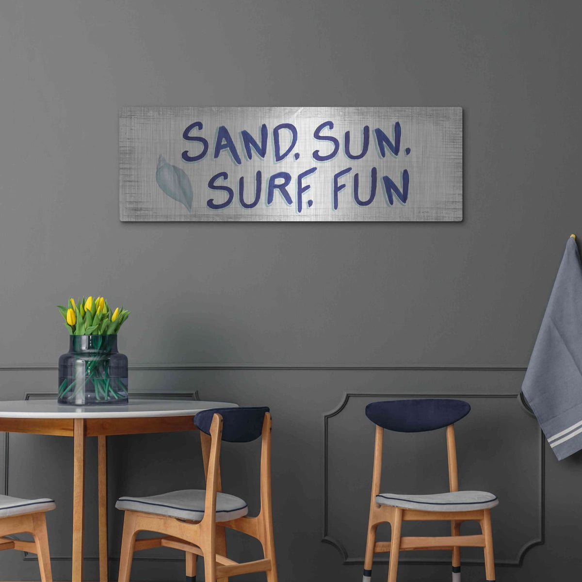 'Beach Time VIII' by James Wiens – Metal Wall Art, 48x16 room view