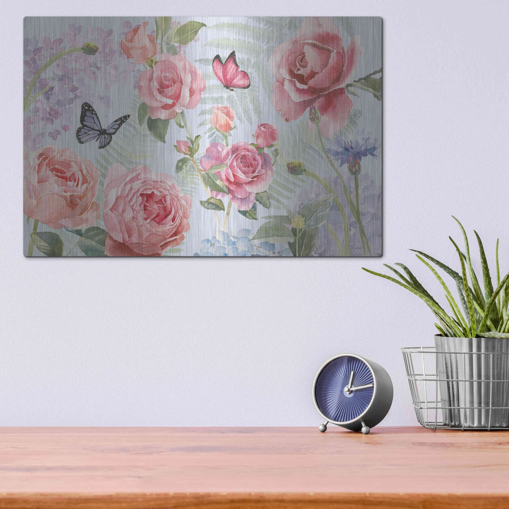'Boho Bouquet I Blue' by James Wiens – Metal Wall Art, 16x12 room view