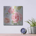 'Boho Bouquet III Blue' by James Wiens – Metal Wall Art, 12x12 room view