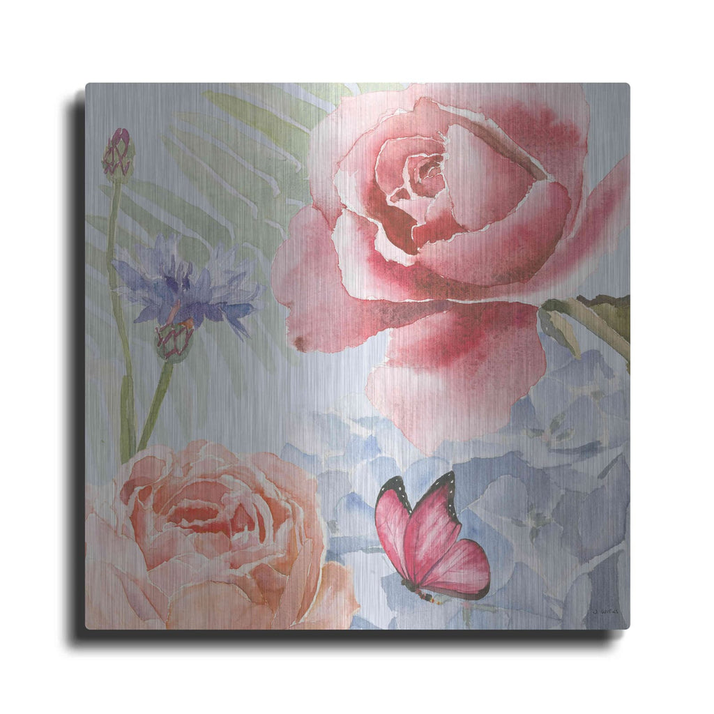 'Boho Bouquet IV Blue' by James Wiens – Metal Wall Art