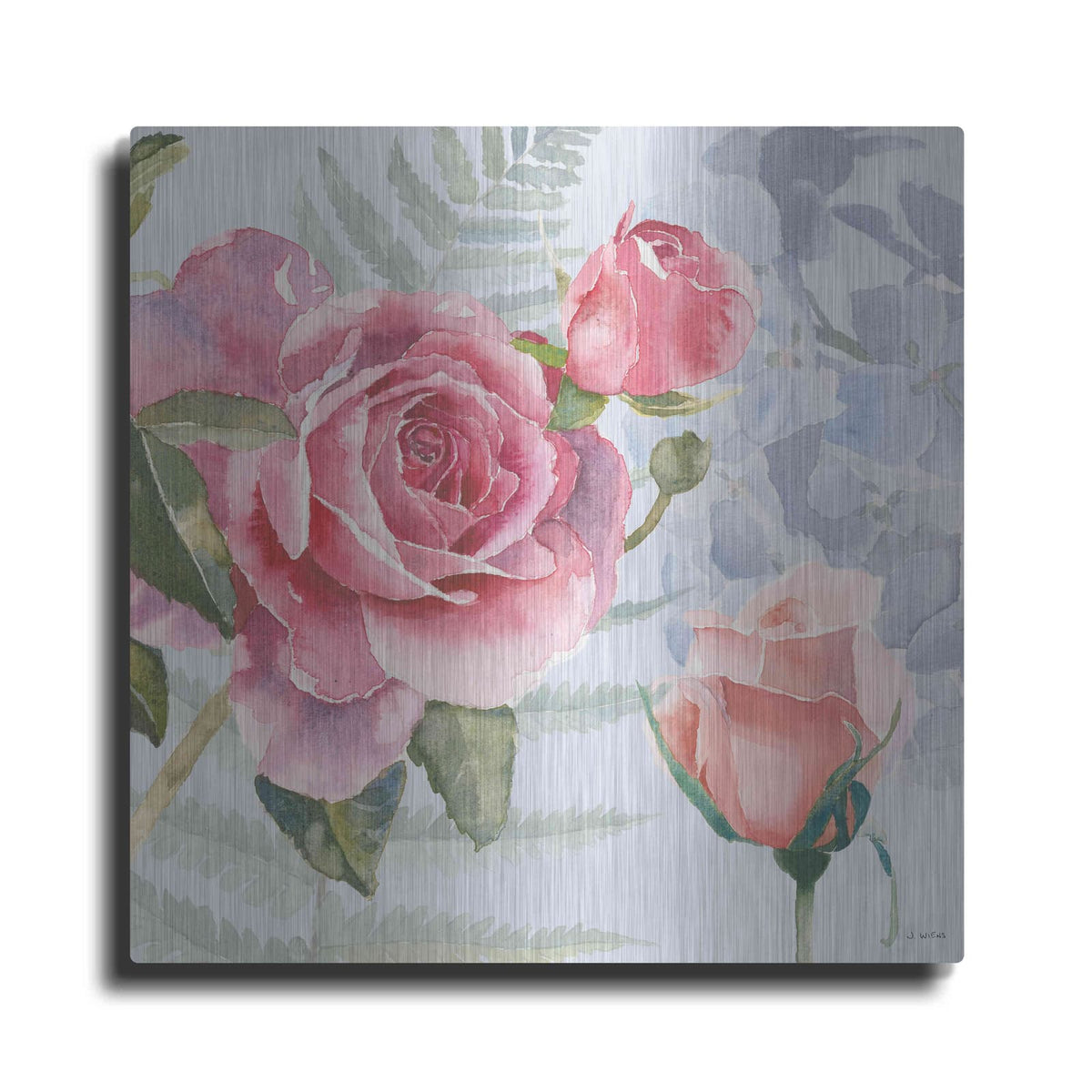 'Boho Bouquet V Blue' by James Wiens – Metal Wall Art