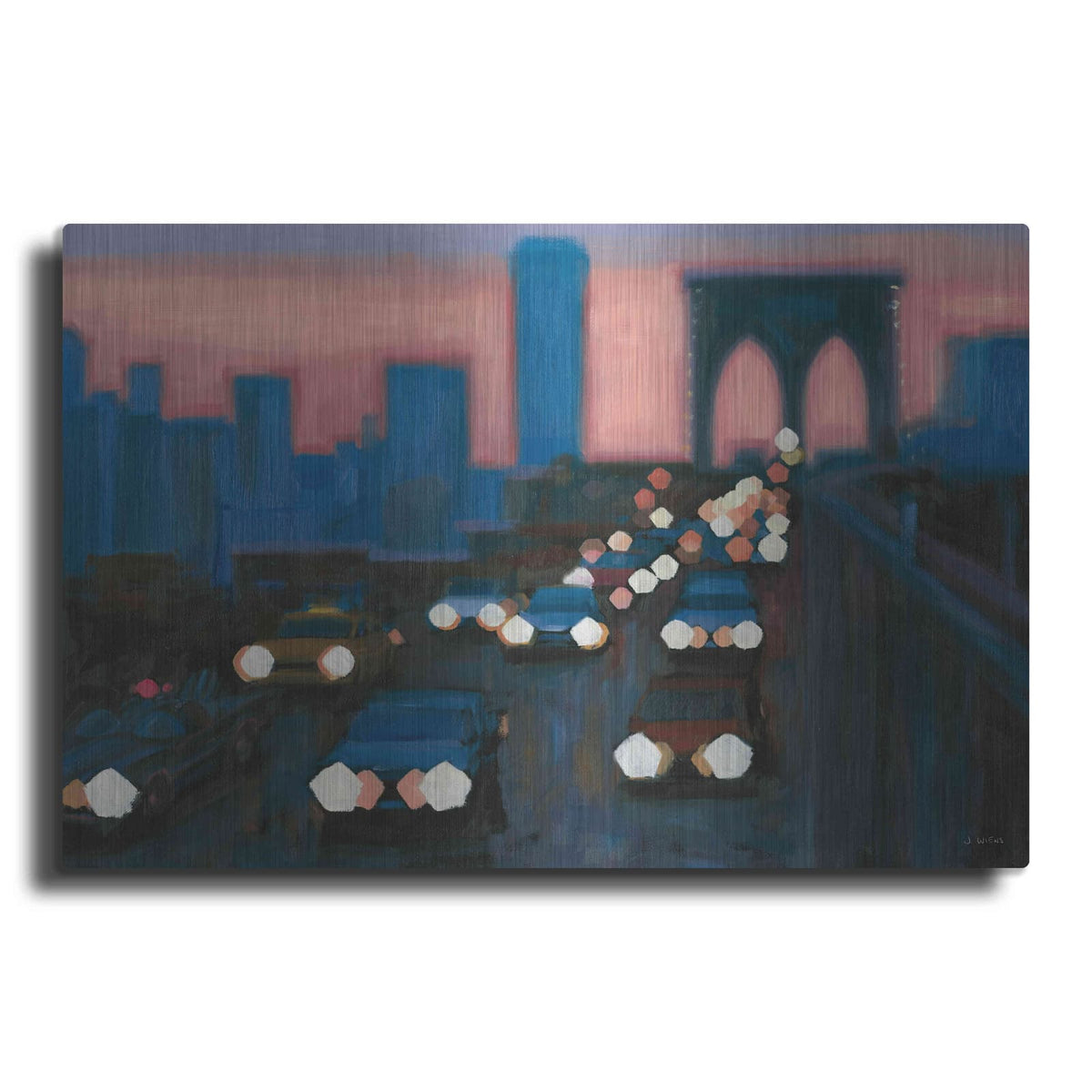 'Brooklyn Bridge Evening' by James Wiens – Metal Wall Art