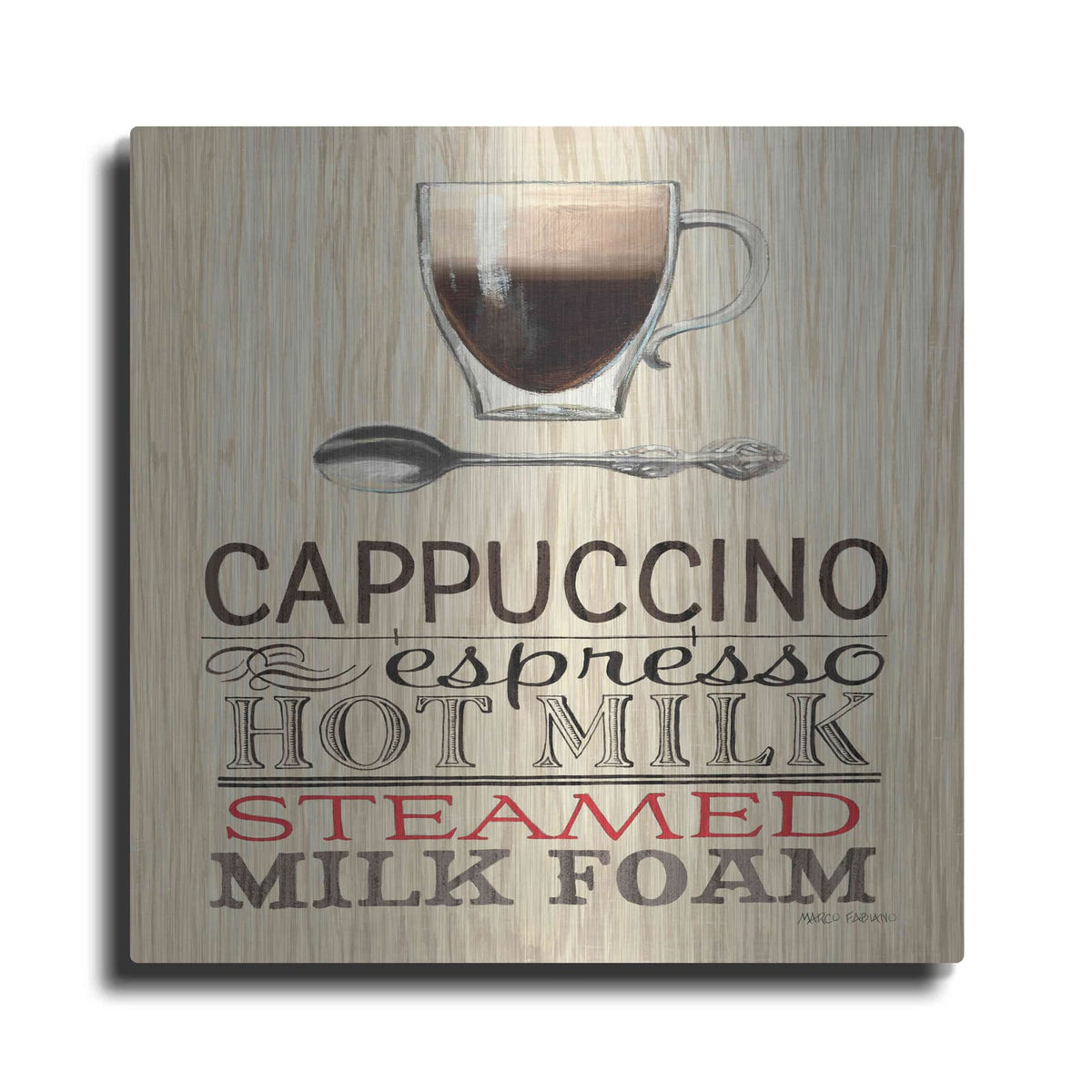 'Cappuccino' by Marco Fabiano – Metal Wall Art