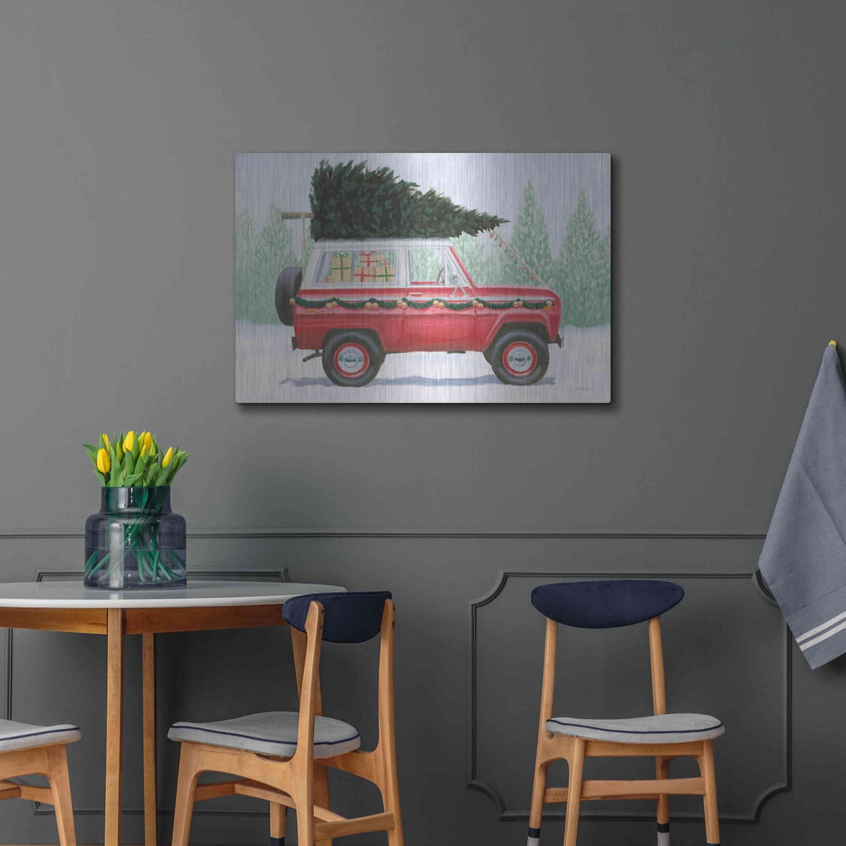 'Christmas Farm III' by James Wiens – Metal Wall Art, 36x24 room view