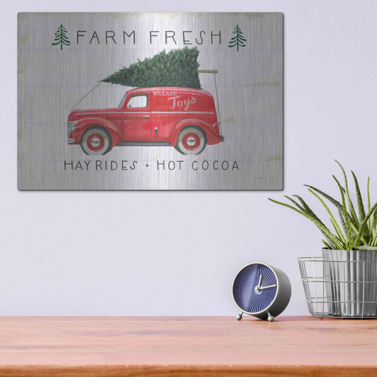'Christmas Farm VI' by James Wiens – Metal Wall Art, 16x12 room view
