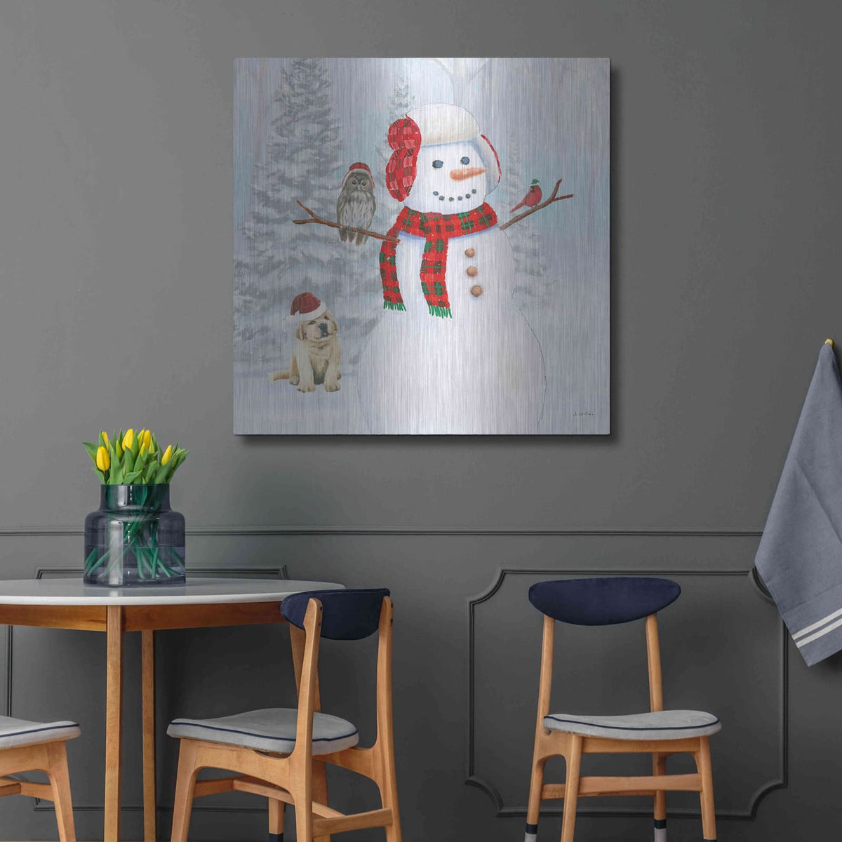 'Dressed for Christmas II Crop' by James Wiens – Metal Wall Art, 36x36 room view