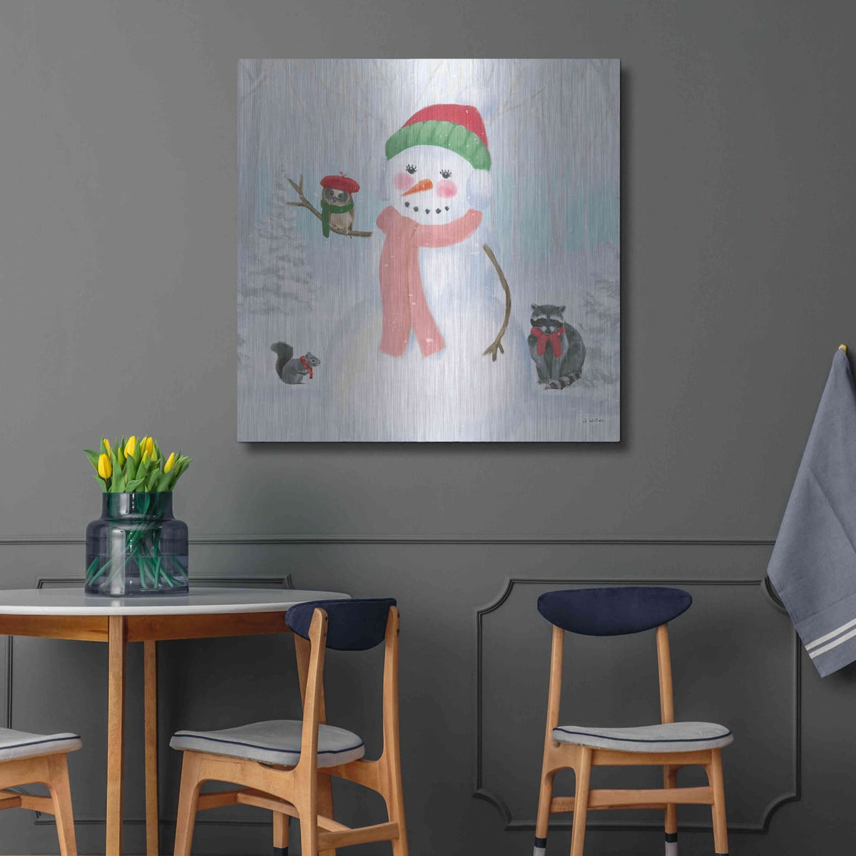 'Dressed for Christmas IV Crop' by James Wiens – Metal Wall Art, 36x36 room view