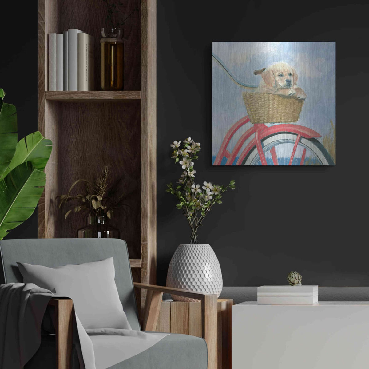 'Beach Ride V' by James Wiens – Metal Wall Art, 24x24 room view