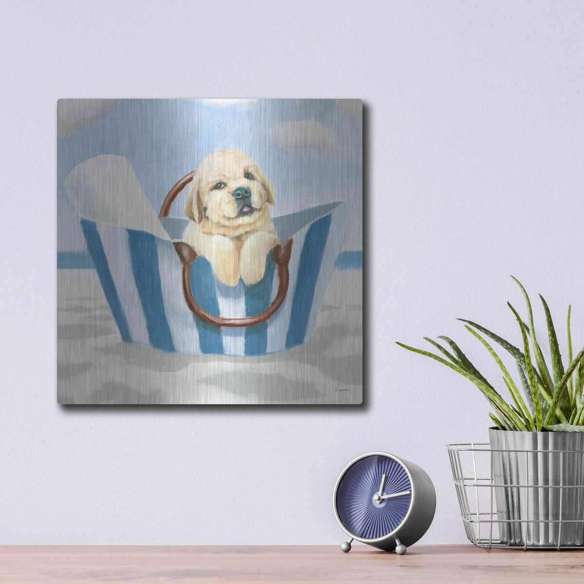 'Beach Ride VI' by James Wiens – Metal Wall Art, 12x12 room view