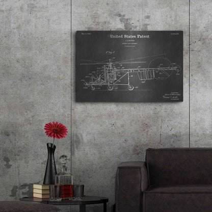 Luxe Metal Art 'Aircraft Vintage Patent Blueprint' by Epic Portfolio, Metal Wall Art,36x24