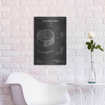 Luxe Metal Art 'Bandage Vintage Patent Blueprint' by Epic Portfolio, Metal Wall Art,16x24