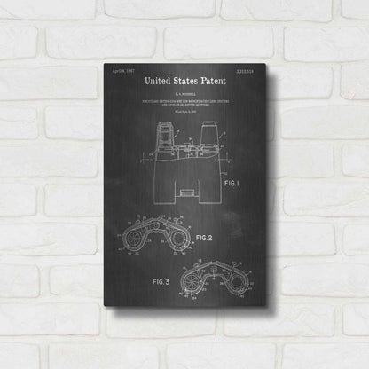 Luxe Metal Art 'Binocular Vintage Patent Blueprint' by Epic Portfolio, Metal Wall Art,12x16