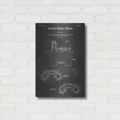 Luxe Metal Art 'Binocular Vintage Patent Blueprint' by Epic Portfolio, Metal Wall Art,16x24