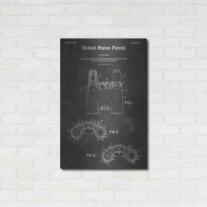 Luxe Metal Art 'Binocular Vintage Patent Blueprint' by Epic Portfolio, Metal Wall Art,24x36