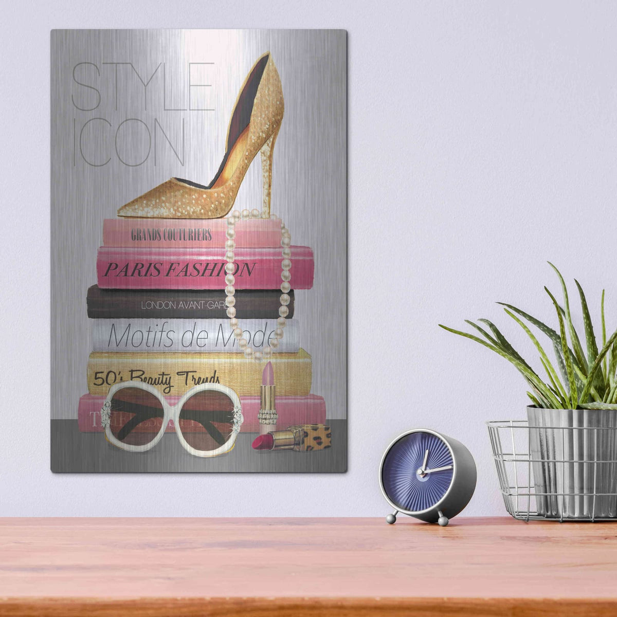 'Paris Style II Gold and Black' by Marco Fabiano – Metal Wall Art, 12x16 room view