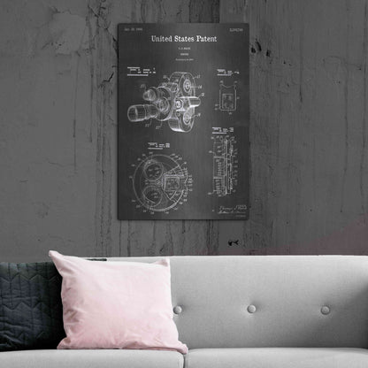 Luxe Metal Art 'Camera Vintage Patent Blueprint' by Epic Portfolio, Metal Wall Art,24x36