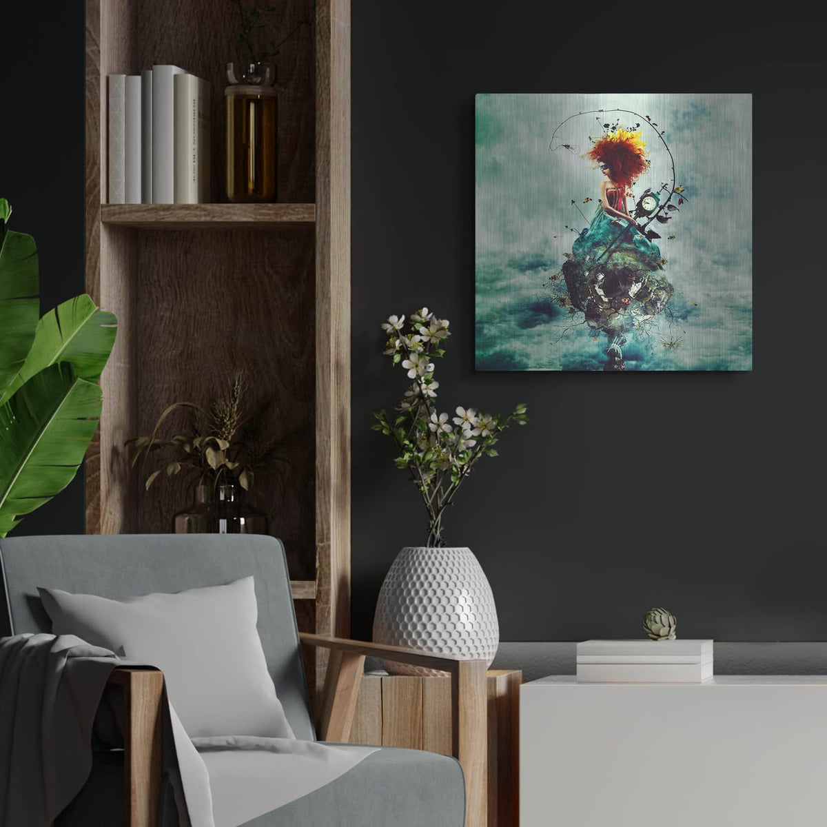 'Delirium' by Mario Sanchez Nevado – Metal Wall Art, 24x24 room view