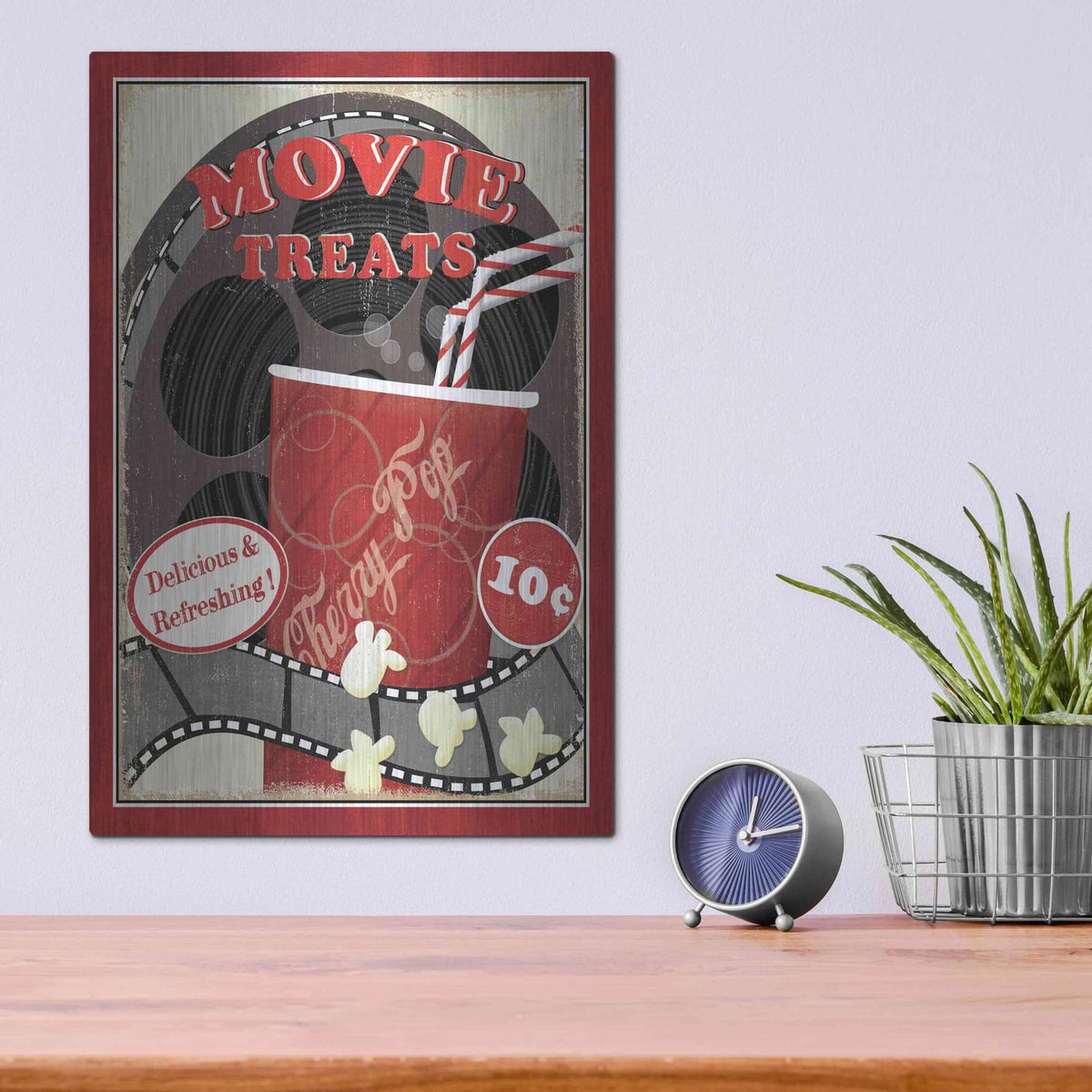 'At the Movies II' by Veronique Charron – Metal Wall Art, 12x16 room view