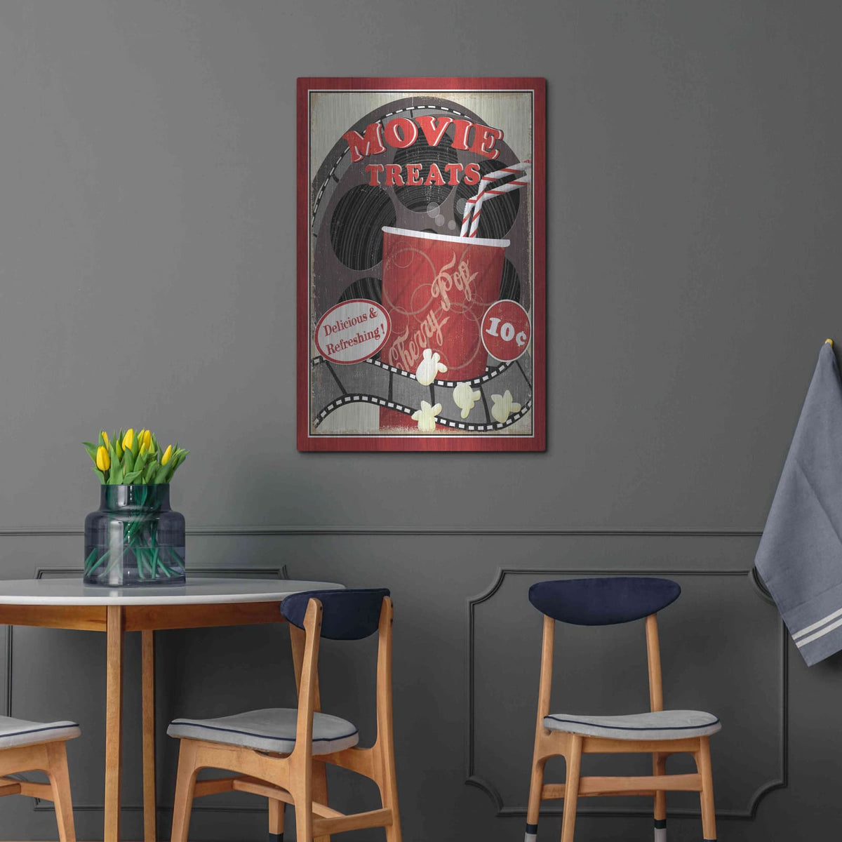 'At the Movies II' by Veronique Charron – Metal Wall Art, 24x36 room view