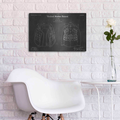 Luxe Metal Art 'Coat Vintage Patent Blueprint' by Epic Portfolio, Metal Wall Art,24x16