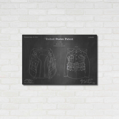 Luxe Metal Art 'Coat Vintage Patent Blueprint' by Epic Portfolio, Metal Wall Art,36x24