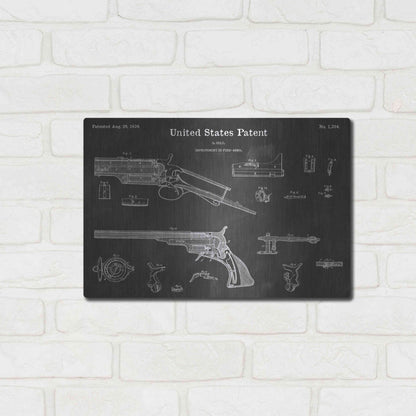 Luxe Metal Art 'Colt Vintage Patent Blueprint' by Epic Portfolio, Metal Wall Art,16x12