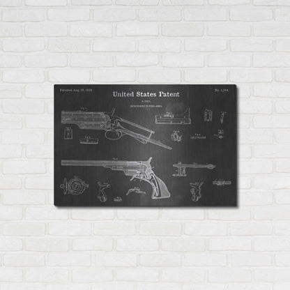 Luxe Metal Art 'Colt Vintage Patent Blueprint' by Epic Portfolio, Metal Wall Art,36x24