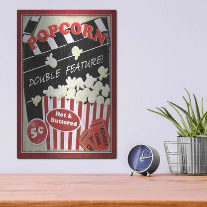 Luxe Metal Art 'At the Movies I' by Veronique Charron, Metal Wall Art,12x16