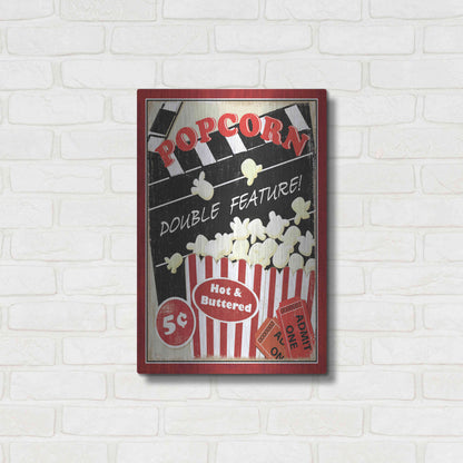 Luxe Metal Art 'At the Movies I' by Veronique Charron, Metal Wall Art,16x24