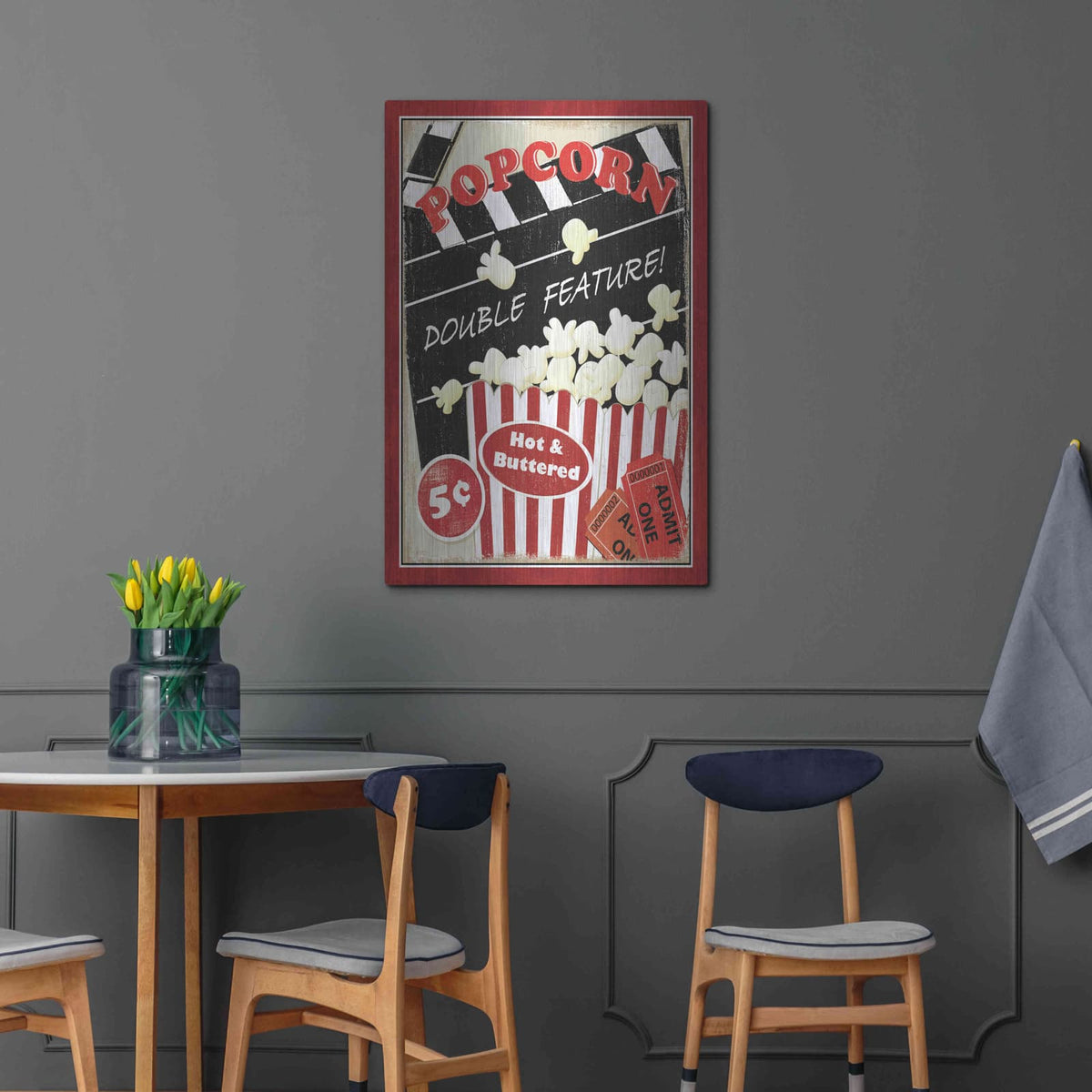 'At the Movies I' by Veronique Charron – Metal Wall Art, 24x36 room view