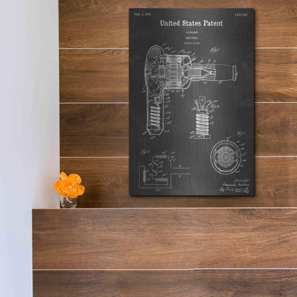 Luxe Metal Art 'Drier Vintage Patent Blueprint' by Epic Portfolio, Metal Wall Art,12x16