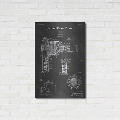 Luxe Metal Art 'Drier Vintage Patent Blueprint' by Epic Portfolio, Metal Wall Art,24x36