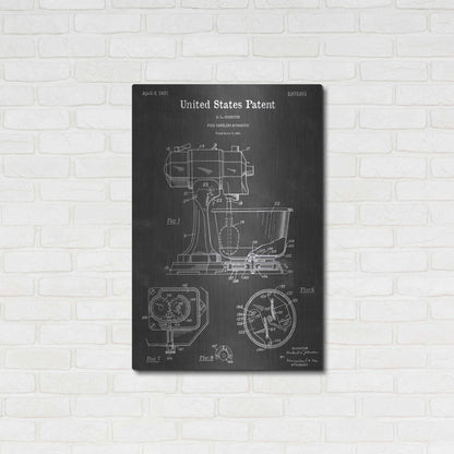 Luxe Metal Art 'Food Handling Vintage Patent Blueprint' by Epic Portfolio, Metal Wall Art,24x36