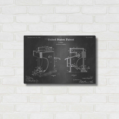 Luxe Metal Art 'Hammer Vintage Patent Blueprint' by Epic Portfolio, Metal Wall Art,24x16