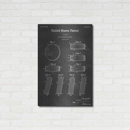 Luxe Metal Art 'Hockey Puck Vintage Patent Blueprint' by Epic Portfolio, Metal Wall Art,24x36