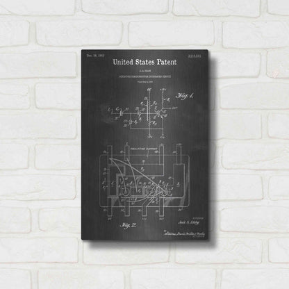 Luxe Metal Art 'Integrated Circuit Vintage Patent Blueprint' by Epic Portfolio, Metal Wall Art,12x16