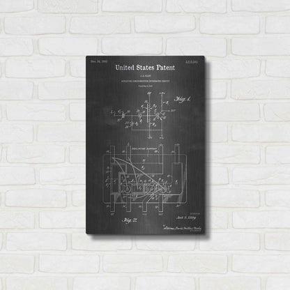 Luxe Metal Art 'Integrated Circuit Vintage Patent Blueprint' by Epic Portfolio, Metal Wall Art,16x24