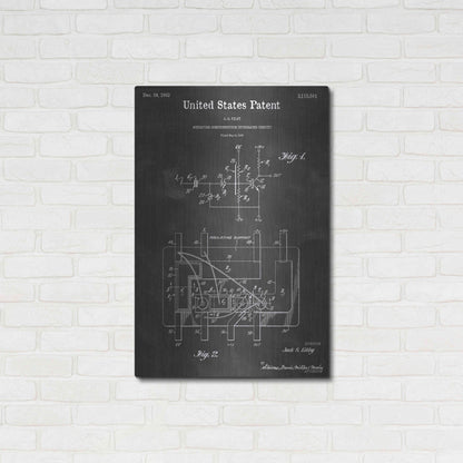 Luxe Metal Art 'Integrated Circuit Vintage Patent Blueprint' by Epic Portfolio, Metal Wall Art,24x36